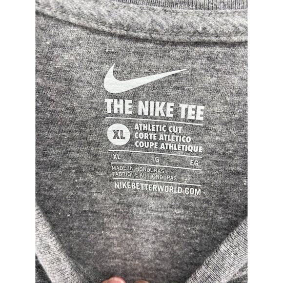 Nike T-Shirt Mens XL Gray & Blue Every Down Counts Just Do It Football Sport Tee - Picture 4 of 9